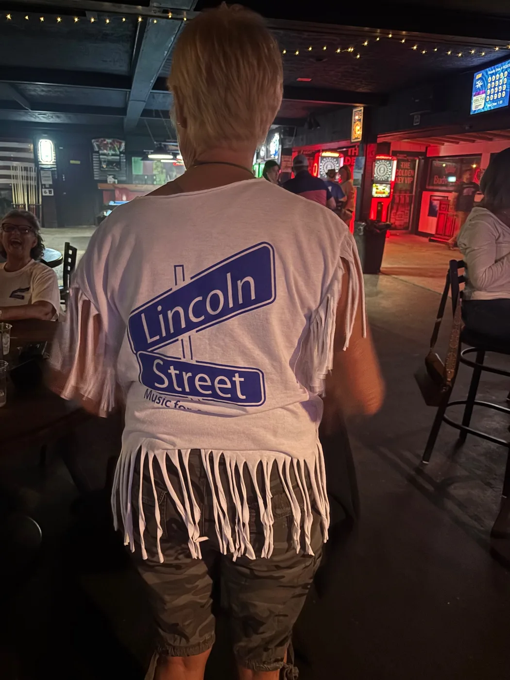 Lincoln Street Band fan wearing a Lincoln Street shirt