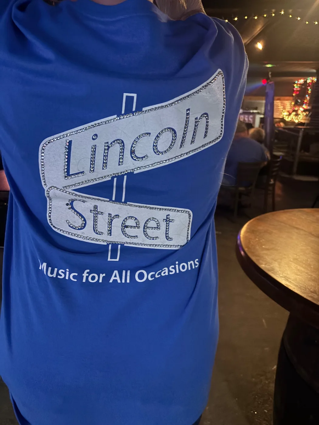 Lincoln Street Band shirt with the Lincoln Street logo